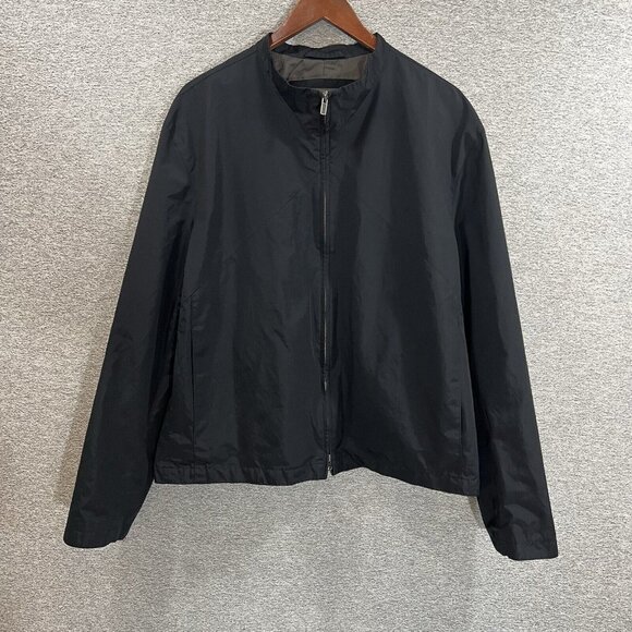 Banana Republic Black Lined Light Jacket Mens XL With Pockets - Picture 14 of 15